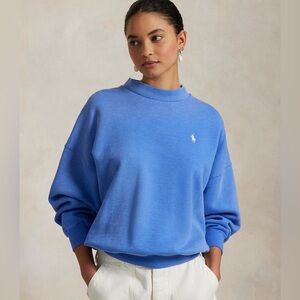 POLO Blue Mockneck Sweatshirt